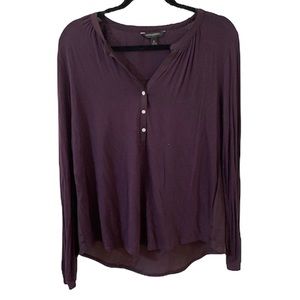 Banana Republic Purple Three Button Long Sleeve